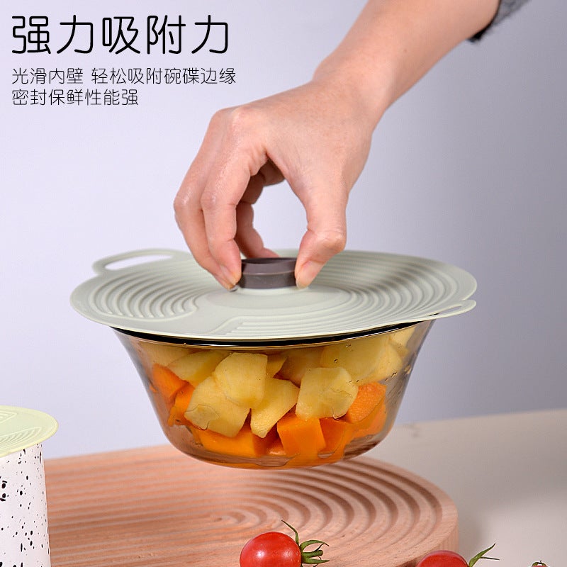 Ready-Made Food-Grade Liquid Silicone Fresh-Keeping Lid Set, Sealing Glass Bowl Lid, Universal Lid, Microwave Splash-Proof Lid - Image 3